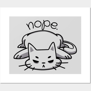 Nope Cat Posters and Art